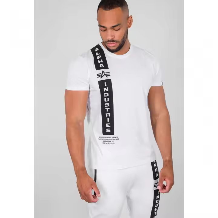 Camiseta de Manga Corta Defense T, Marca Alpha Industries, Color Gris, Variedad de talla, Para Hombre - 1