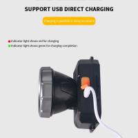 Linterna Frontal LED Portátil Recargable Con Batería 18650 Integrada Para Camping Y Pesca Modos De Iluminación 3 Ángulo De Haz 180° Impermeable - details 6