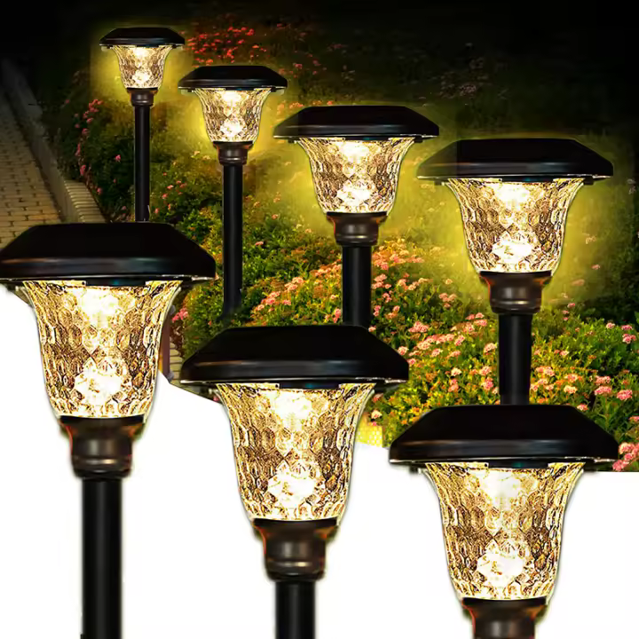 Luces Solares Para Jardín Impermeables LED Iluminación De Paisaje Exterior Luz De Proyección Para Camino Instalación Plug-in - 1
