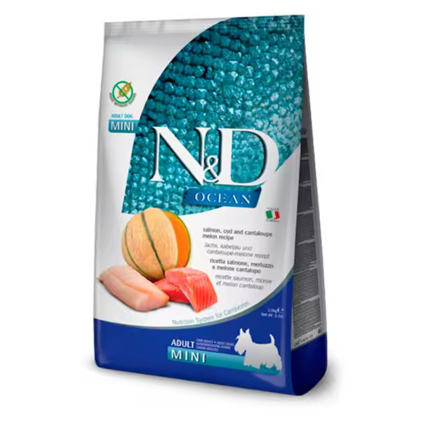 Farmina N&D Dog Ocean Adult Mini Salmón y Bacalao - Pienso para perros adultos de razas mini - 1