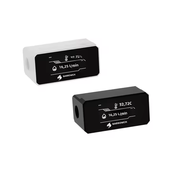 Termómetro De Agua Barrowch OLED Digital FBFT07 G1/4'' Monitor Para Sistemas De Enfriamiento De PC Juego Con Pantalla De Mostrador - 1