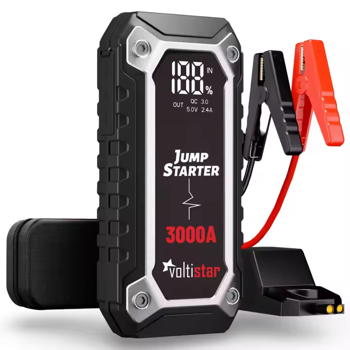 ARRANCADOR DE COCHE 16000MAH INTELIGENTE HASTA 7L GASOLINA Y 5L DIESEL - 1