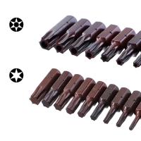 Juego De 10 Piezas De Cabezas De Tornillo Torx Hexagonales 1/4" Magnéticas S2 Aleación Para Destornillador Eléctrico T6-T40 Herramienta De Parafusado - details 5