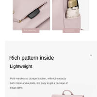 Mochila Elegante GOLF Para Mujer En Nylon Aesthetic Impermeable Antigolpe Con Compartment Para Portátil 15.6 Pulgadas Anti-Robo Para Viajes Y Uso Diario - details 15