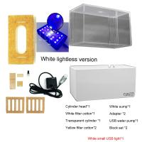 Acuario De Mesa 1.5L Mini Para Betta Peces Con Filtro Y Bomba De Aire USB Luz LED Decoración Marina Sin Contener Químicos Originales En China - details 4