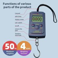 Báscula Digital Miniatura Para Pesca Y Viajes 40kg X 10g Portátil Con Gancho Colgante Escala De Mano Material Plástico - details 3