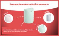 Banner - Papelera basculante plástico para mesa