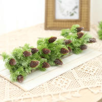 Planta Artificial De Pino Verde Con Falsa Hierba Y Flores Para Familia Boda Oficina Accesorios DIY Arreglo Floral Falso - details 2
