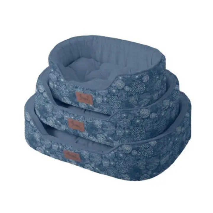 AKASA - Cama ovalada con cojin reversible y extraible para mascotas, cama lavable oval antideslizante para perros y gatos, varios tamaños - 1