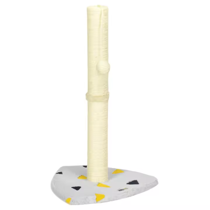 PawHut Rascador para Gatos, Rascador para Gatos de 62 cm, Rascador pequeño con Bola rascadora, Rascador de Yute para Gatos, Muebles para Gatos, Interior, Gris Claro + Beige - 1