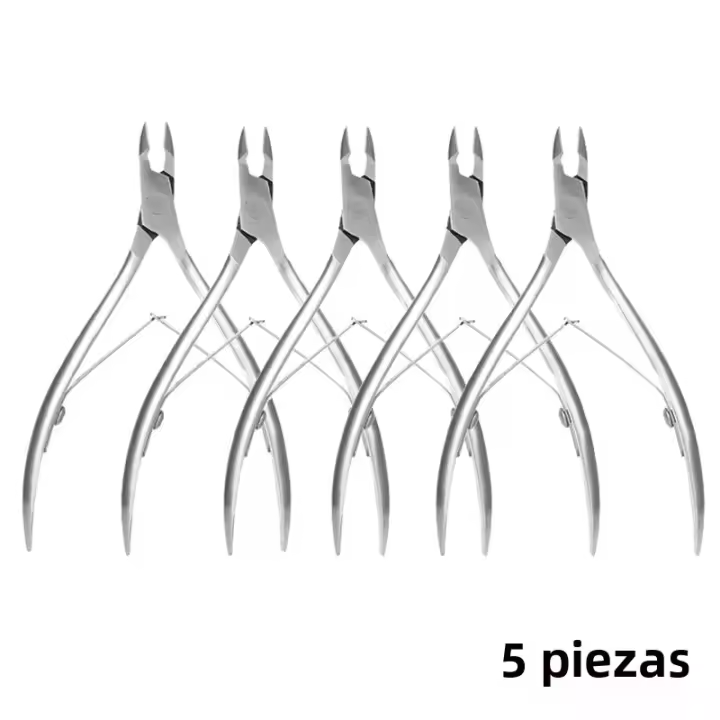 Set De 5 Tijeras De Cutícula Y Uñas Profesionales De Acero Inoxidable Herramientas De Cortador Para Manicura Y Peluquería De Uñas - 1