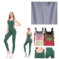 Mono deportivo de mujer - Conjunto canalé de Yoga - Alta Elasticidad - Levantamiento de Glúteos - perfecto para tus curvas - body deportivo ajustado para Gimnasio - Entrenamiento - 9918 - details 6