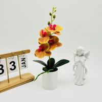 Bonsái De Mariposa Orquídea Artificial En Vaso Para Decoración De Escritorio Y Comedor En Oficina Y Hogar Regalo Para Bodas Y Cumpleaños - details 6