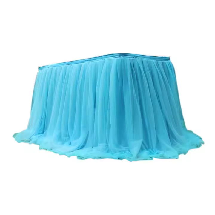 Enagua De Tules Para Mesa Rectangular Redonda Ovalada Cuadrada Ruffle Tutu De Organza Para Bodas Fiestas Showers Decoración De Mesa - 1