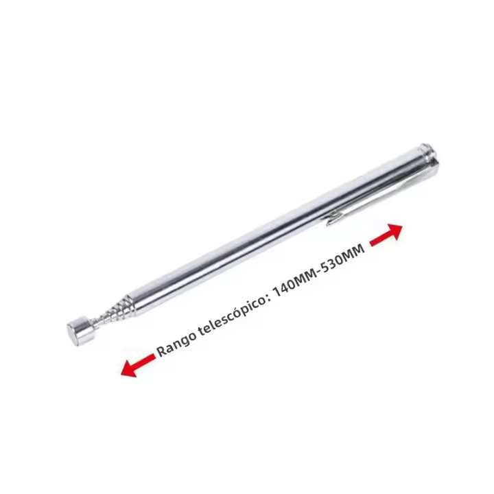 Mini Herramienta Magnética Telescópica Portátil Con Luz Para Recoger Bolas De Tornillo Varita Extendible De Metal Herramienta De Reparación De Coche - 1