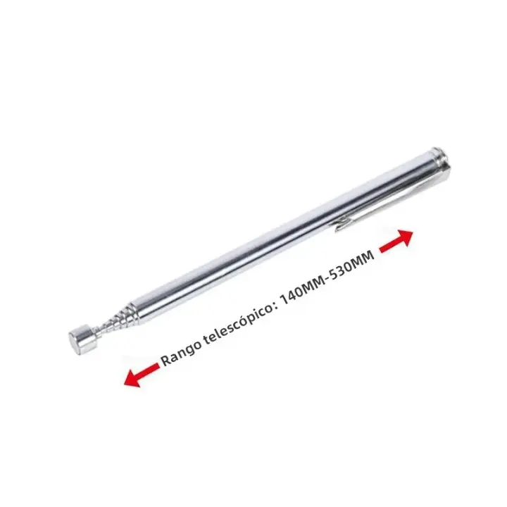 Mini Herramienta Magnética Telescópica Portátil Con Luz Para Recoger Bolas De Tornillo Varita Extendible De Metal Herramienta De Reparación De Coche - 1