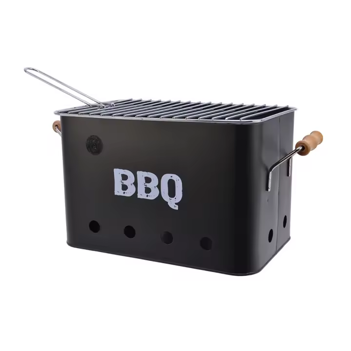 BARBACOA GRILL DE COLOR NEGRO 21x32,5x21cm BBQ - 1