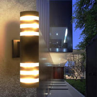 Lámpara De Pared Impermeable Con Inducción Doble Cabeza Para Jardín Y Courtyard LED Fuente De Luz Moderna E27 Incluida - details 2
