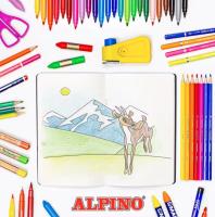 ALPINO - Estuche Lápices de Colores de Madera, 12 o 18 o 24 colores de madera de Alta Calidad, Lápices de Colores para Niños. Dibuja y Colorea con Colores Vivos y Brillantes, Material Escolar. - details 3