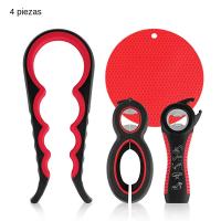 Abrepuertas Multifuncional 6-en-1 Abrebotellas Y Tapa De Botella Con Antideslizante Accesorio De Cocina Ecológico De Aluminio - details 14