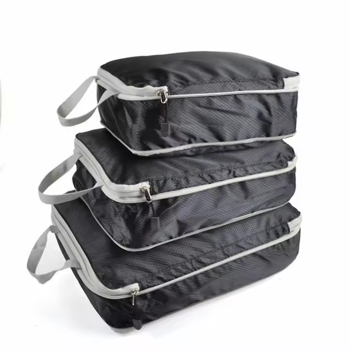 Cubos de embalaje compresivo Plegable Impermeable Almacenamiento de viaje Bolsa Maleta Nylon - 1