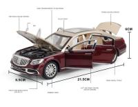 Nueva Modelo De Coche Maybach S600 En Escala 1:24 Metálico De Simulación Alta Con Puertas Abatibles Juguetes Regalo Para Adolescentes Y Adultos - details 2
