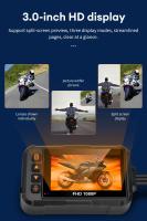 Cámara DVR Para Motocicleta 3 Pulgadas Impermeable Con Visión Nocturna 720P Delantero Y 480P Trasero Grabación En Círculo Sensor G Y Detección De Movimiento Negro - details 4
