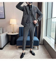 Traje De Boda Para Hombre 2025 Diseño Elegante Y Moderno De Terciopelo De Alta Calidad Doble Filo Con Chaleco Y Pantalones - details 7