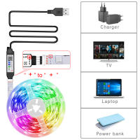 Tiras LED RGB Con Control Remoto Para Decoración De Habitaciones Y Fiestas Luz De Pared Para TV Y Ambiente Doméstico - details 3