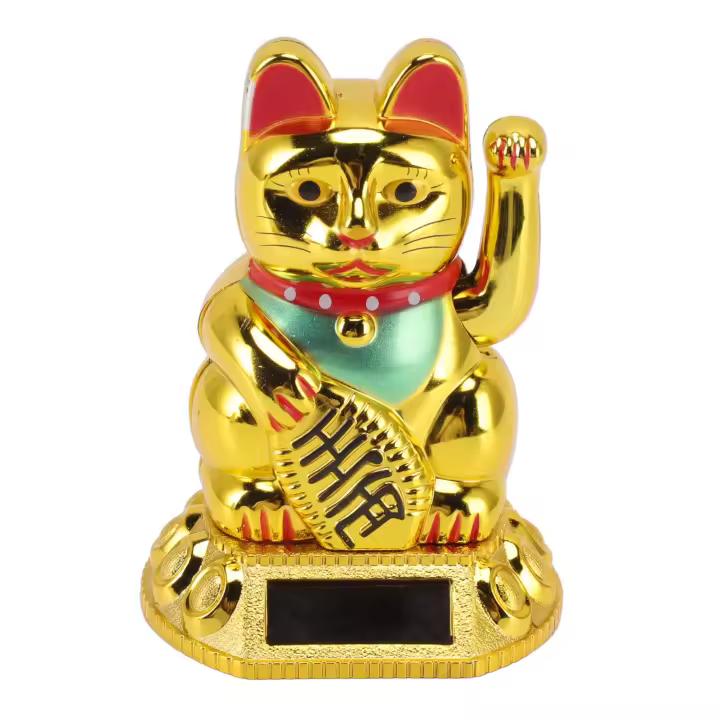 Adorno De Gato Felino Solar Iluminación Inducción Brazo Balanceante Estatua Japonesa De Suerte Para Decoración De Casa Coche Oficina - 1