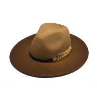Gorro De Paja Gradiente De Otoño E Invierno Para Hombres Y Mujeres Gorro Fedora Clásico Con Pico Ancho Gorro De Paja Imitación Lana Cloche Para Mujer - details 15