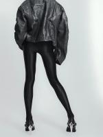 Tights Elegantes Para Mujer De Cintura Alta Y Elásticas Pantimedias Deportivas Casuales De Yoga Sólidos De Nylon - details 7