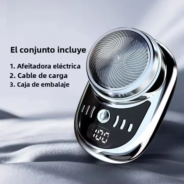 Afeitadora Eléctrica Portátil Para Viajes Mini Para Hombres Cabello Y Barba Recargable Sin Cable Tamaño De Bolsillo Para Carro Y Hogar - 1