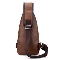 Bolsa De Pecho Multifuncional Para Hombre 1 Pieza Con Agujero Para Auriculares Y USB Cierre De Cremallera Material PU Suave - details 7