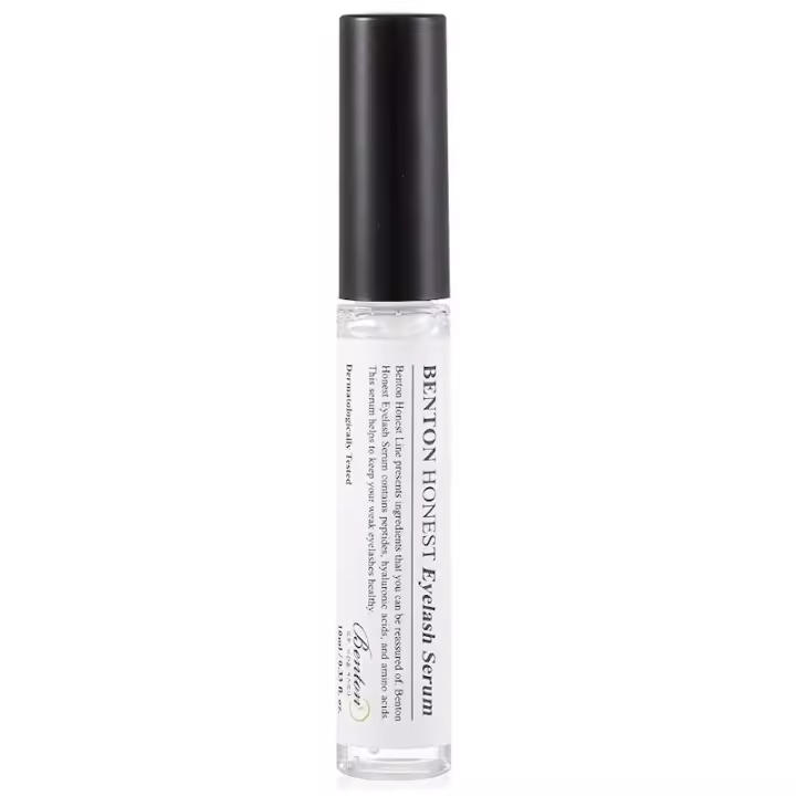 Benton HONEST EYELASH SERUM 10ml - Sérum para intensificar las pestañas, fortalecerlas y conseguir un efecto voluminizador con ingredientes suaves para las zonas más sensibles de los ojos. - 1