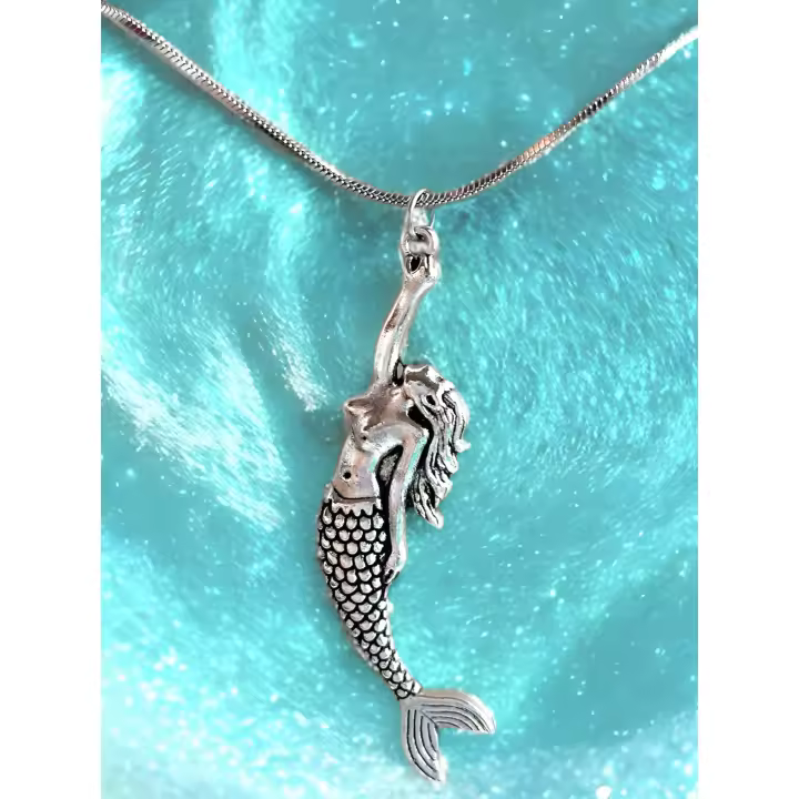 Collar de sirena, colgante de sirena, joyas de sirena, collar sirenita, collar veraniego,  del mar, collar veraniego, surf, Musa del mar - 1