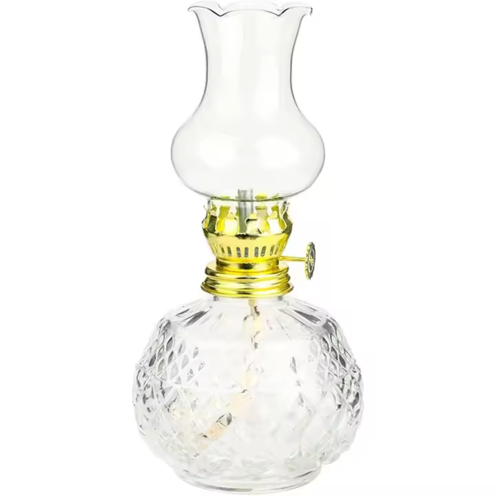 ZVD Oil Jar Kerosene Lantern - Classic Indoor Hurricane Lights (7") - 1