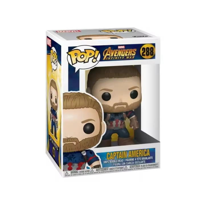 Funko Pop Marvel Avengers Infinity War Capitán América con Cabeza Oscilante Funko 26466 - 1