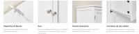 VASAGLE Mueble de Baño, Armario de Baño, Armario de Cocina, Armario Almacenaje con 4 Puertas, Estantes Regulables, 30 x 60 x 110 cm, Gris Pizarra / Blanco - details 2