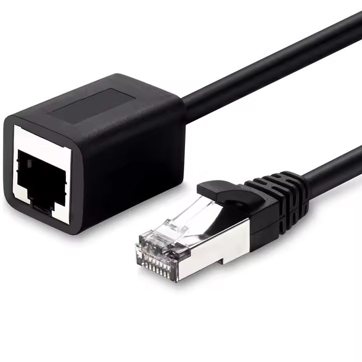 CABLEPELADO Cable extensor red, Cable prolongador Ethernet, Extensor de cable de red, Cable alargador UTP, Cable de conexión UTP, CAT6, Color Negro, Macho a Hembra, Longitud 1 Metro - 1
