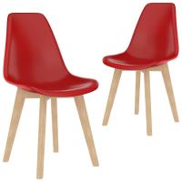 vidaXL Sillas de comedor 2 unidades plástico en color Gris/Amarillo/Rojo y más | cómodas modernas ergonómicas para comedor cocina salón hogar - details 2
