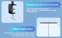 Lámpara De Escritorio LED Ajustable 12W 40CM Con Gancho Luz De Mesa Para Protección Ocular Iluminación Para Monitor Y Oficina - details 2