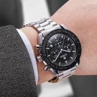 Reloj De Cuarzo Retro Clásico Para Hombres Odeda Design 2024 45mm 30m Impermeable Deportivo Y De Negocios Con Cierre De Plegar Y Seguridad - details 1