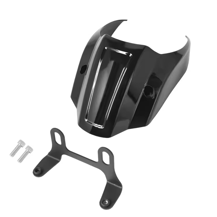 Cubierta De Faro Delantero Para Motocicleta Negra Brillante Adecuada Para Harley Softail Street Bob FXBB 107 FXBBS 114 2018-2021 Material ABS Plástico Pintado - 1