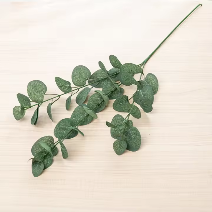 Rama De Hojas Artificiales De Eucalipto Verde Retro 68cm Decoración De Navidad Para El Hogar Y Bodas Planta Falsa Para Jardín Accesorios De DIY - 1