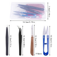 Kit De Costura 8 Piezas Con Cuchilla Para Rasgar Costuras Afilador De Hilo Pinza Y Tijeras Herramientas Para Bordado Y Manualidades - details 1
