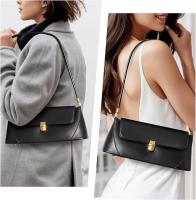 Bolso de hombro para mujer, estilo vintage, clásico, de piel vegana, estilo retro, con cierre de hebilla - details 2