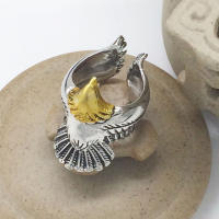 Pulsera De Codo Vintage Con Águila Calva Plata Enchapada Pulsera De Alas De Águila Para Joyería Vikinga Y Americana Unisex - details 6