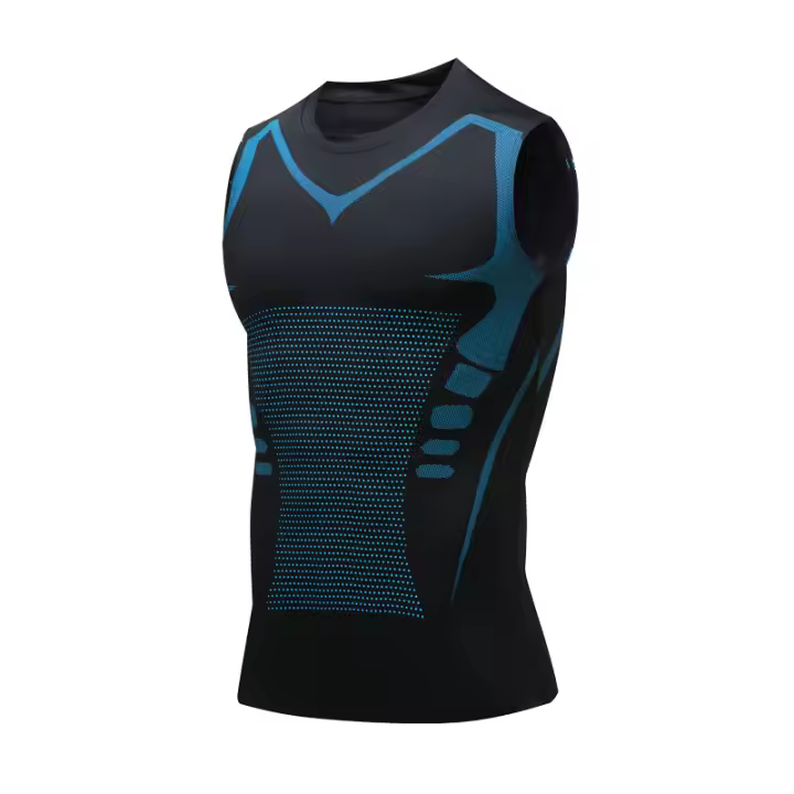 Top De Compresión Para Hombre Camiseta Sin Mangas Para Gimnasio Rápido Secado Deporte Fitness Vestido De Musculación Entrenamiento Top De Músculos MOV - 1