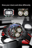 Reloj Mecánico Para Hombre Ailang Con Doble Tourbillon Esqueleto Y Calendario Resistente Al Agua Con Correa De Silicona Luminoso Y Multi-function - details 3